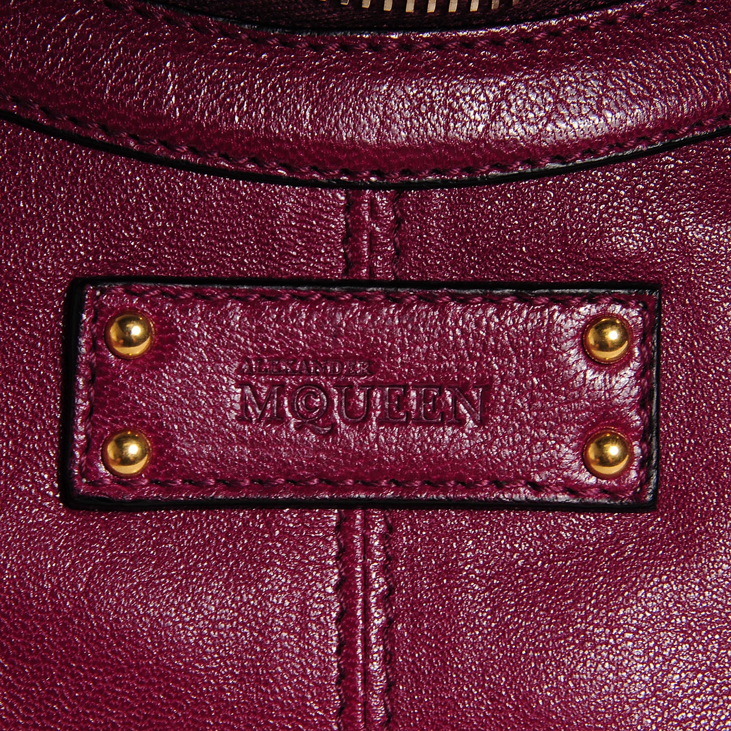 Alexander McQueen Leather De Manta Clutch Prune 8 of 8