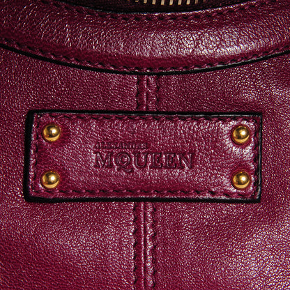 Alexander McQueen Leather De Manta Clutch Prune 8 of 8