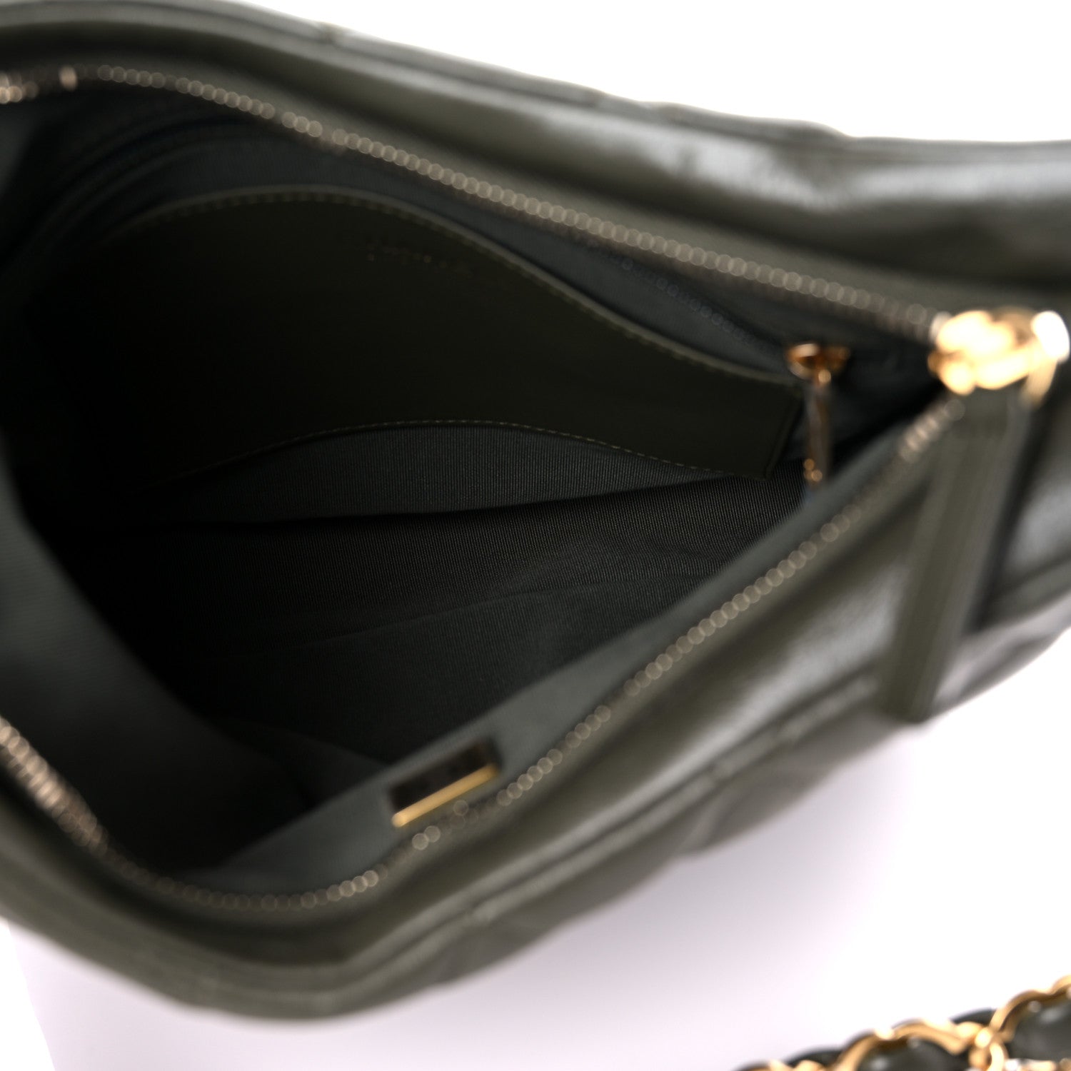 Chanel Lambskin Quilted Large Hobo Green 4 of 9