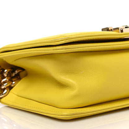Chanel Lambskin Tweed Small Boy Flap Yellow 8 of 10