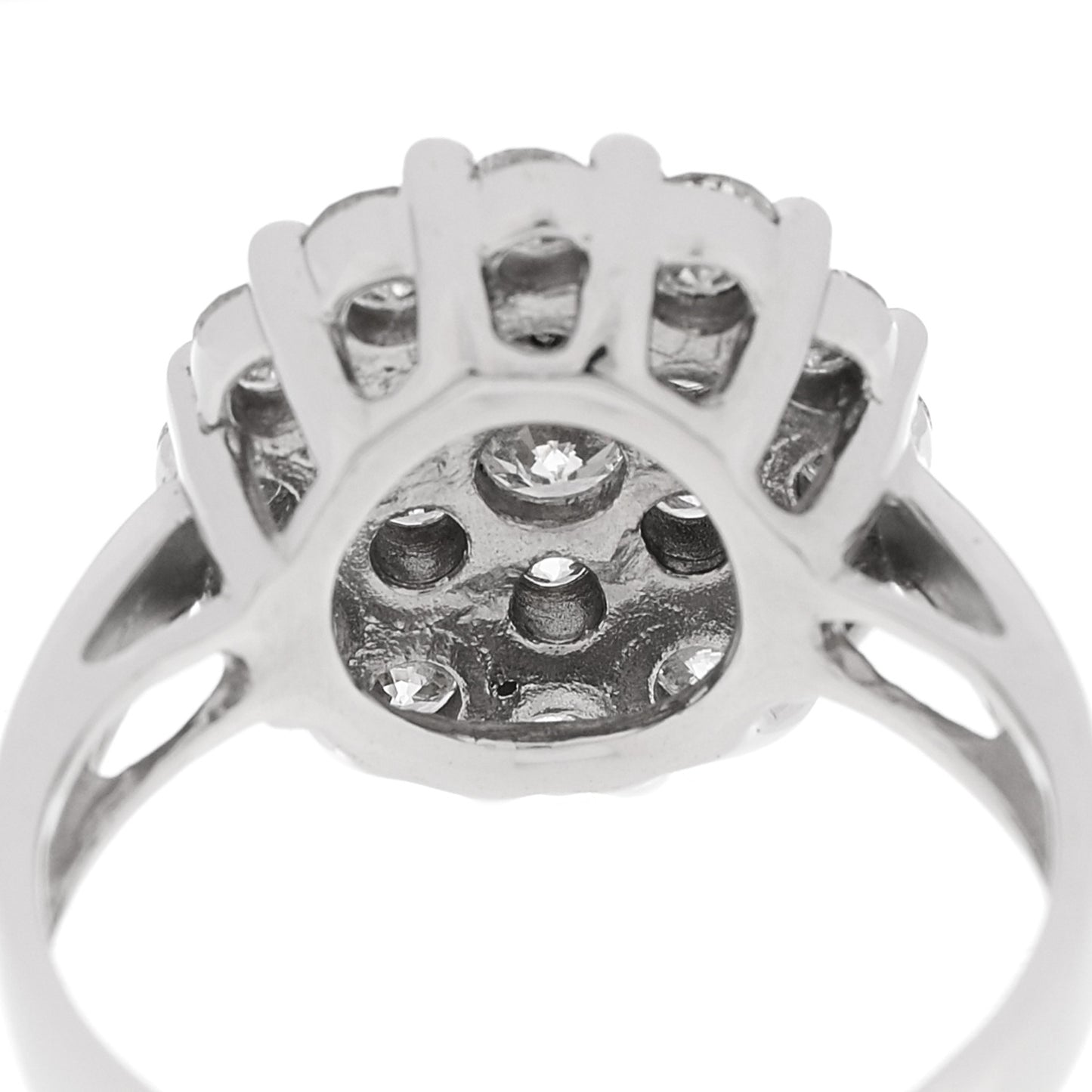 18K White Gold Diamond 2.00ctw Ring 58 8.25