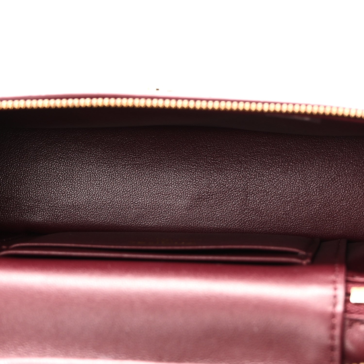Chanel Calfskin Crocodile Embossed Crococo Top Handle Slim Vanity Case With Chain Dark Burgundy 5 of 11