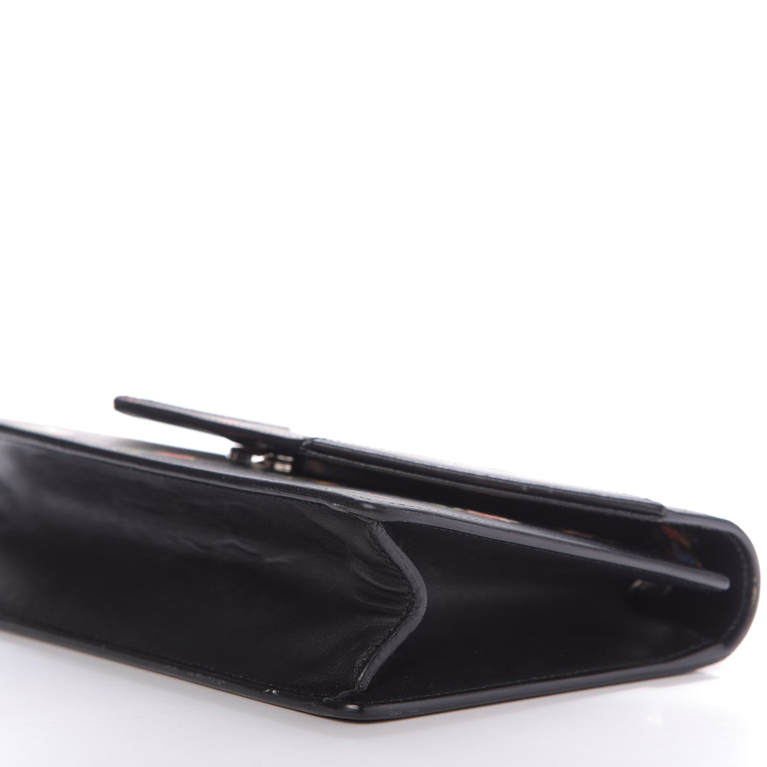 Saint Laurent Calfskin Prairie Flower Printed Mini Betty Black 7 of 12