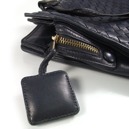 Bottega Veneta Vintage Woven Shoulder Bag Navy 8 of 9