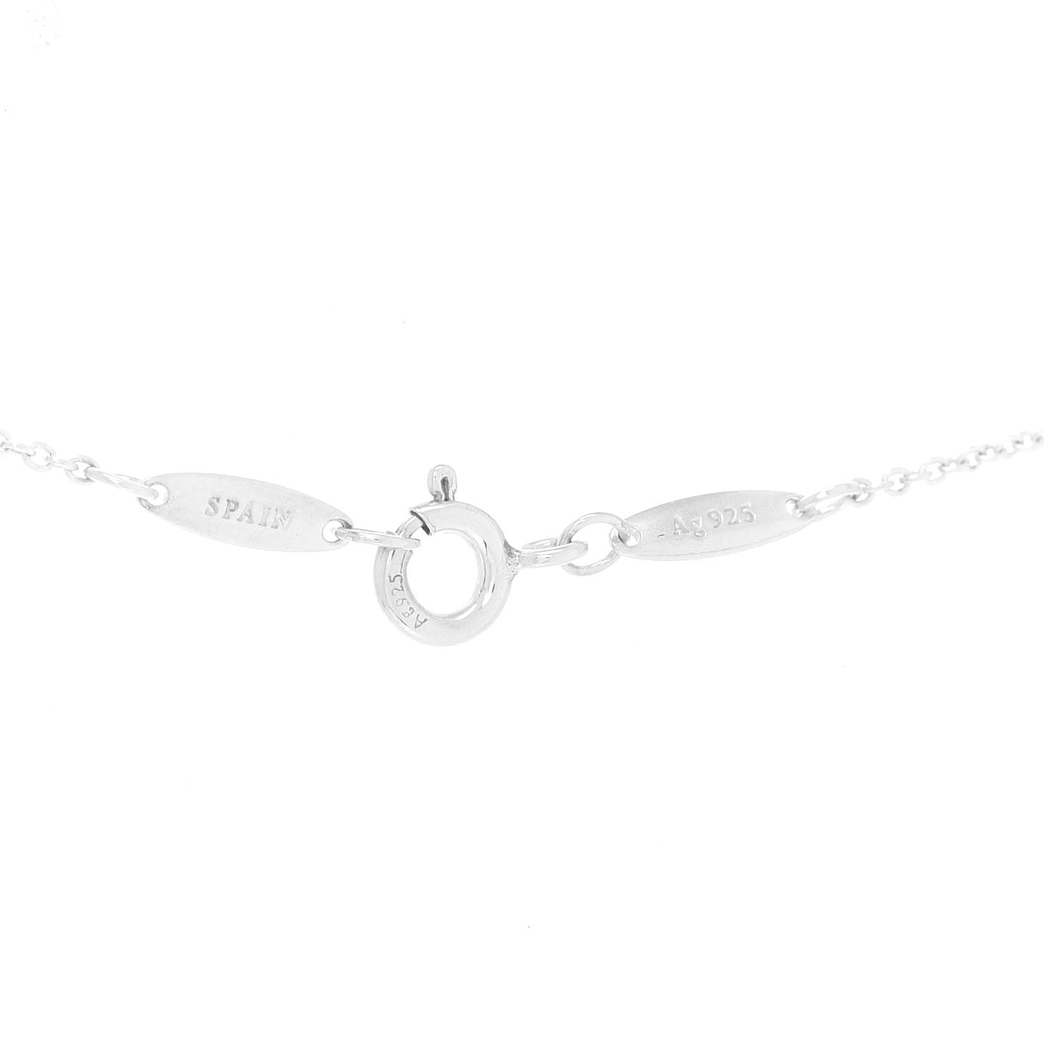 Tiffany Sterling Silver 9mm Elsa Peretti Bean Pendant Necklace 6 of 7