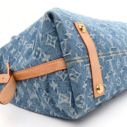 Louis Vuitton Monogram Denim CarryAll MM Blue 9 of 10