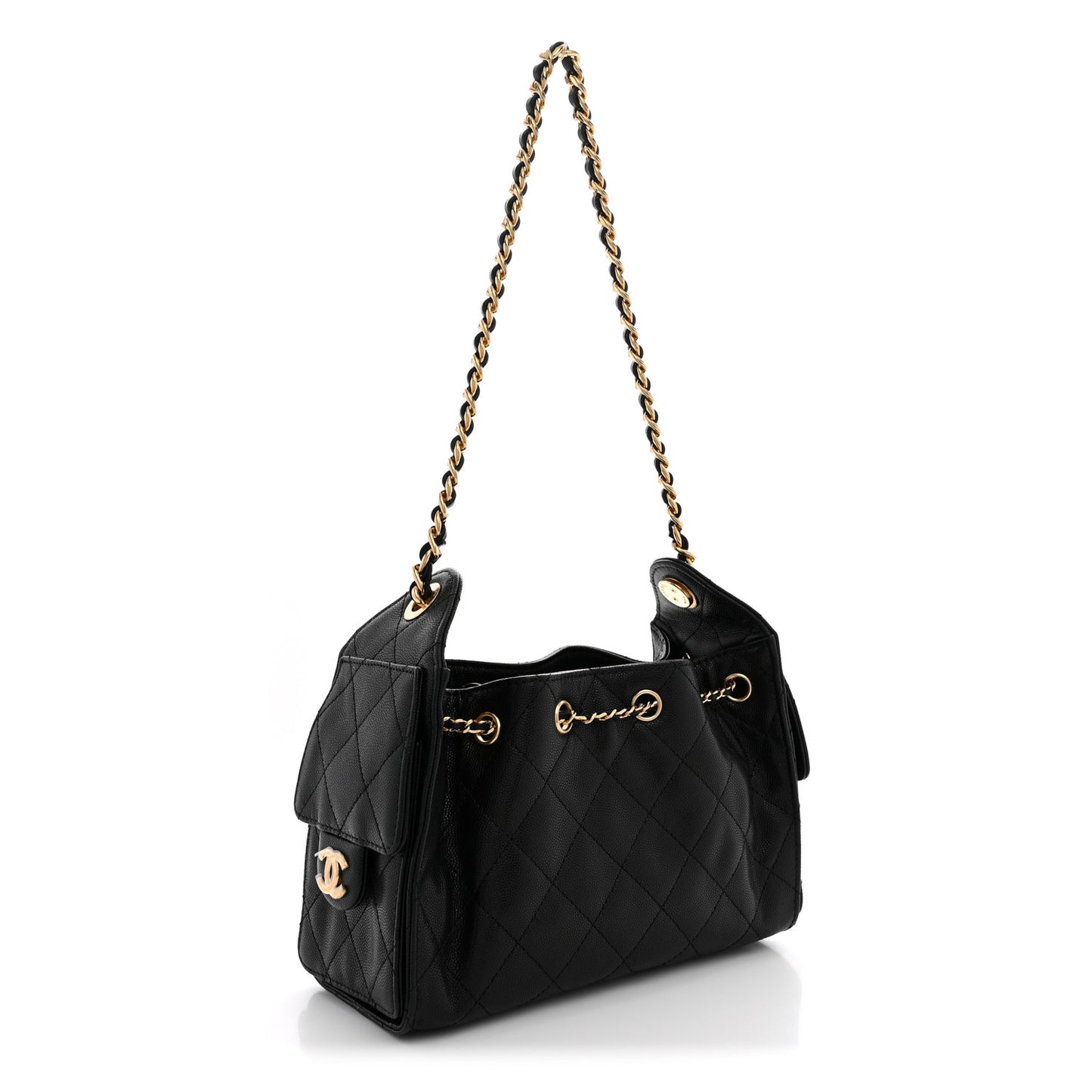 Caviar Quilted Mini Chanel 25 Handbag Black