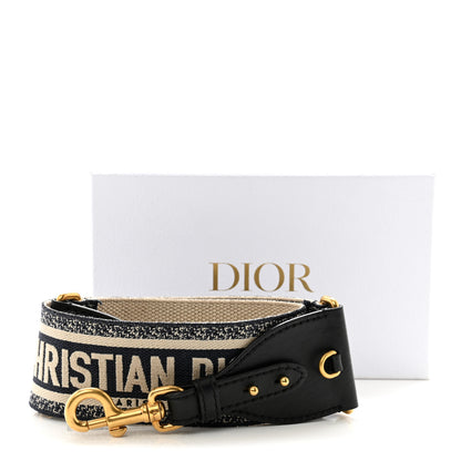 Christian Dior Canvas Embroidered Shoulder Strap Blue 5 of 5