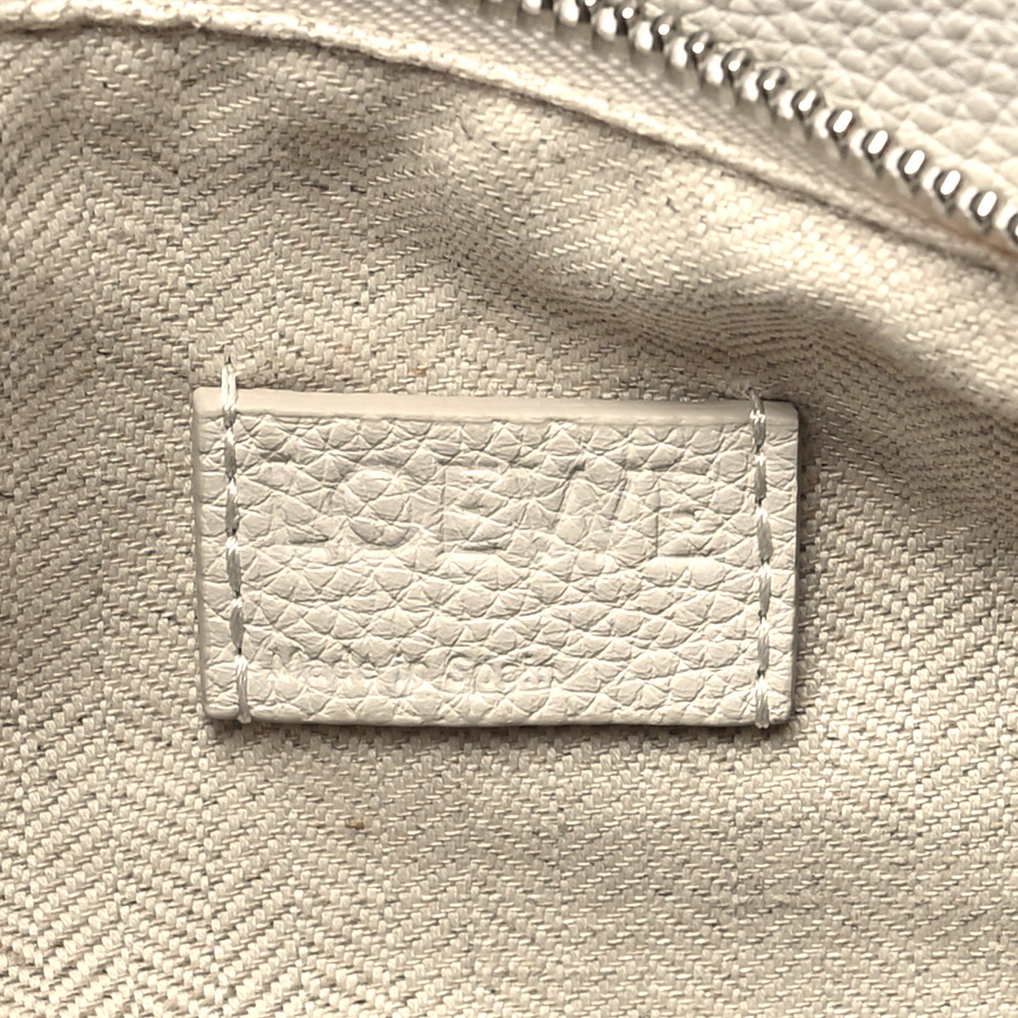 Soft Grained Calfskin Small Puzzle Edge Bag Soft White