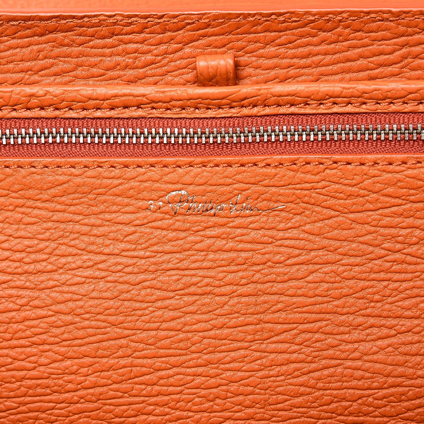 3.1 Textured Calfskin Large Pashli Satchel Mandarin
