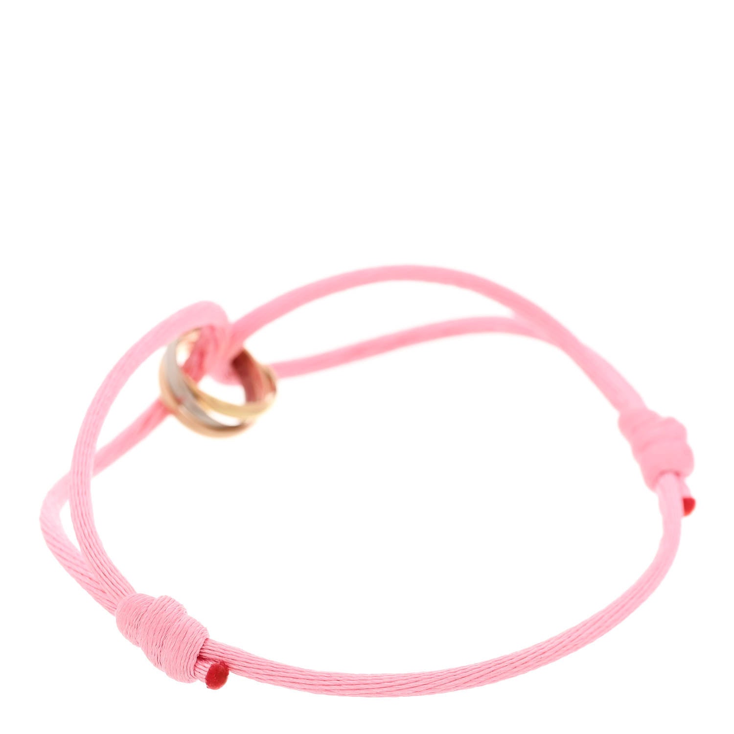 Cartier 18K Pink Yellow White Gold Trinity Adjustable Cord Bracelet Pink 2 of 7