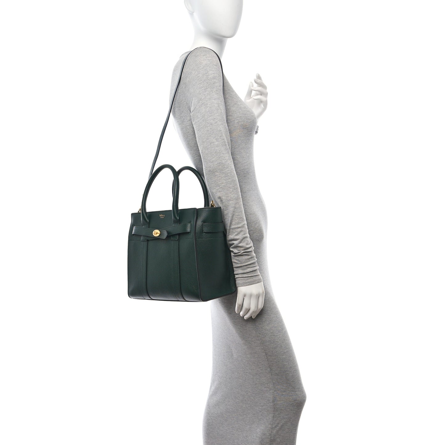 Small Classic Grain Small Zip Bayswater Mulberry Green