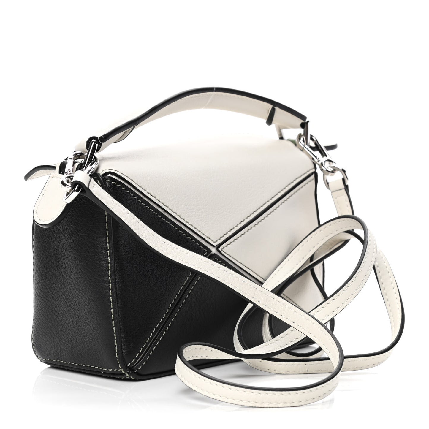 Calfskin Mini Puzzle Bag Soft White Rosemary