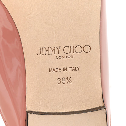 Jimmy Choo Patent Calfskin Bing 100 Mules 39.5 Blush 7 of 9