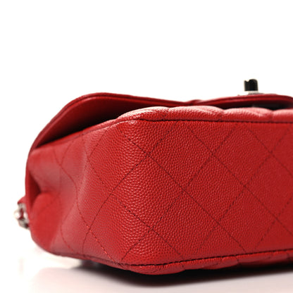 Chanel Caviar Quilted Mini Rectangular Flap Red 9 of 11
