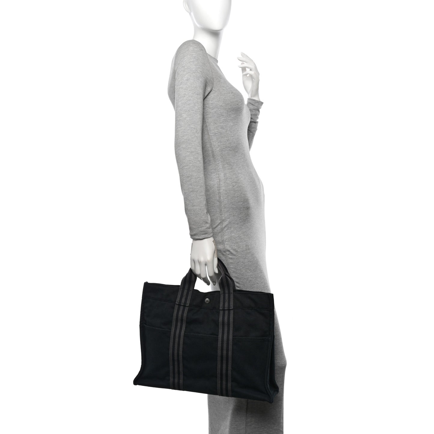 Canvas Herline MM Tote Grey