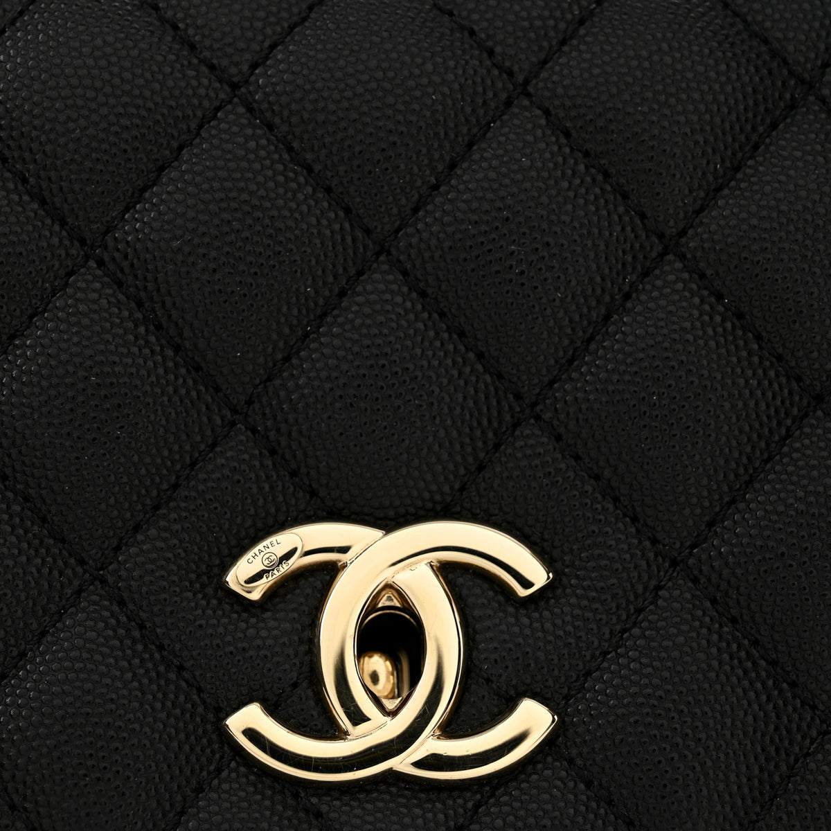 Chanel Caviar Quilted Small Coco Handle Flap Black 12 of 14