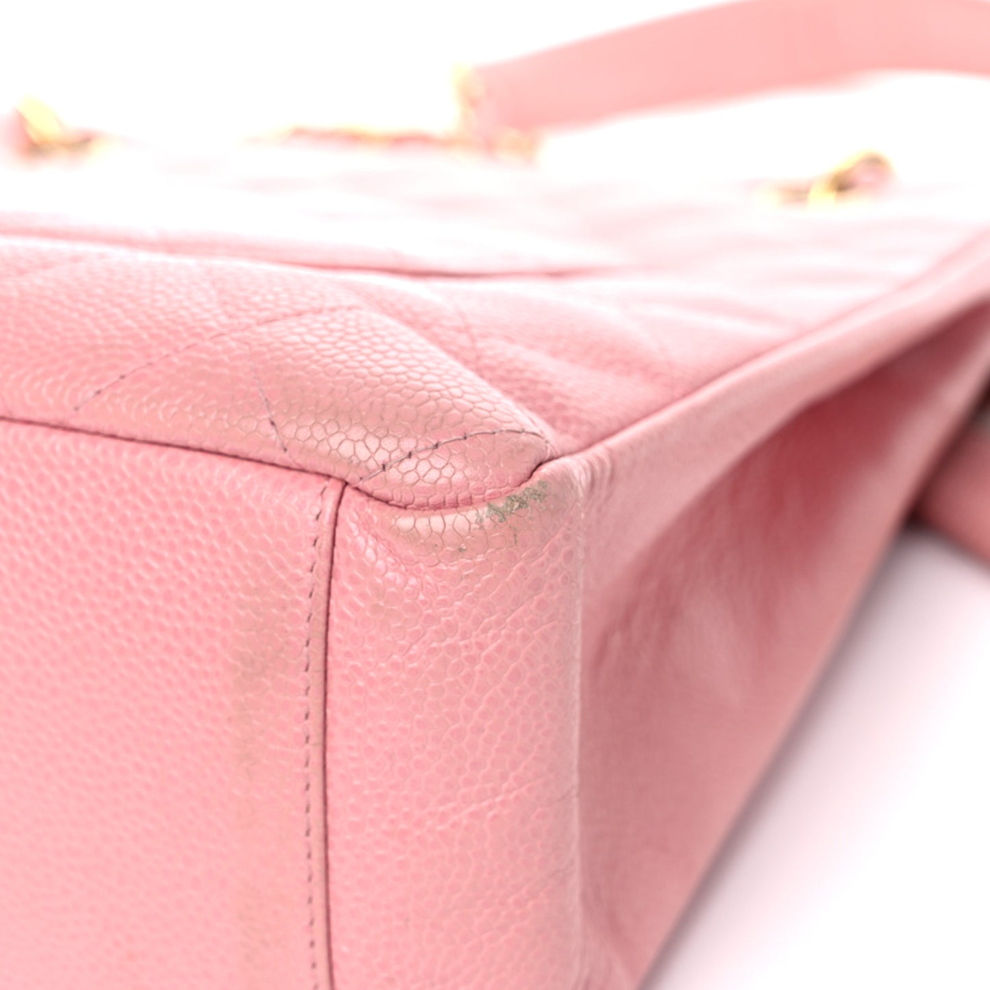 Caviar Quilted Petit Shopping Tote PST Pink