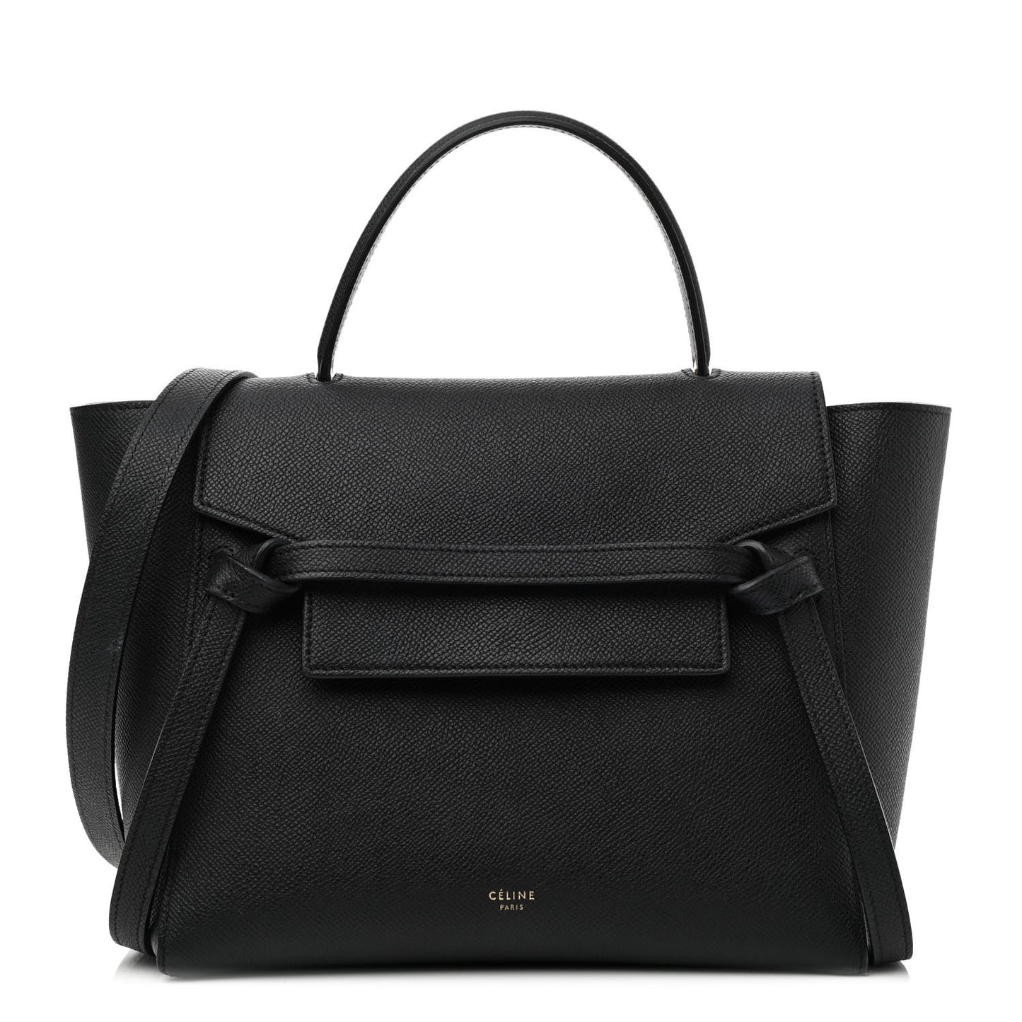 Grained Calfskin Micro Belt Bag Black