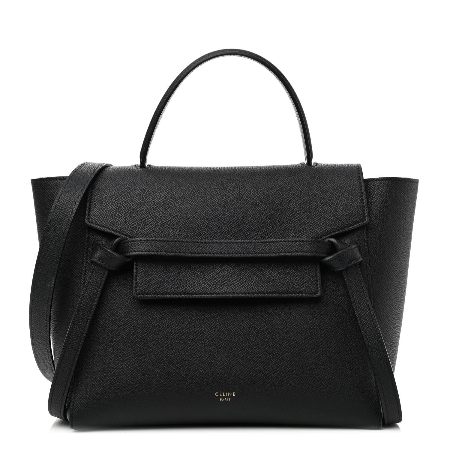 Celine Grained Calfskin Micro Belt Bag Black 2 of 10