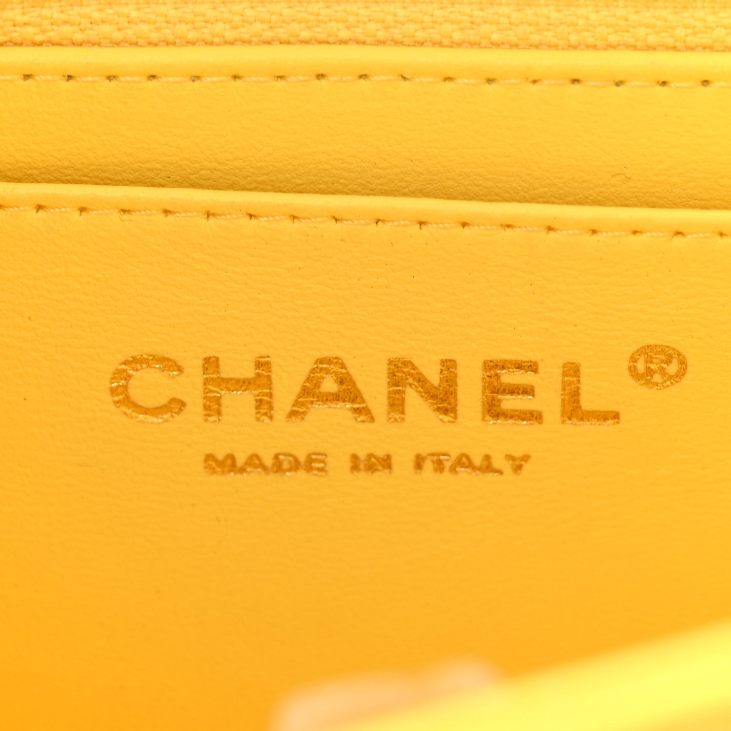 Chanel Lambskin Quilted Mini Rectangular Flap Yellow 6 of 11