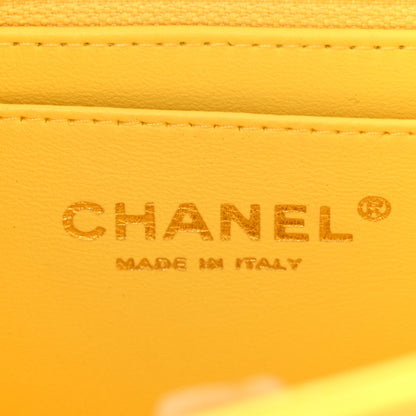 Chanel Lambskin Quilted Mini Rectangular Flap Yellow 6 of 11