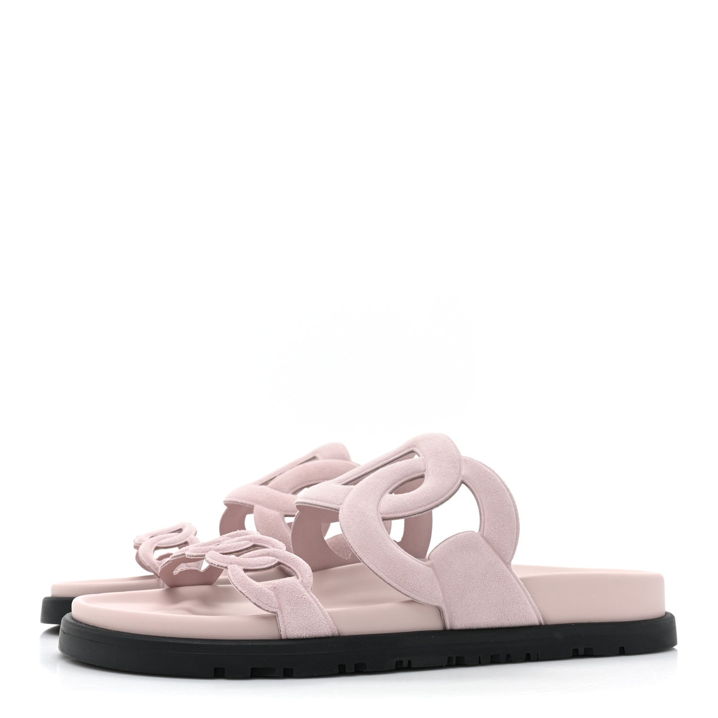 Suede Goatskin Extra Sandals 35.5 Rose Porcelain