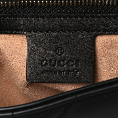 Gucci Calfskin Matelasse Studded Small Pearly GG Marmont Shoulder Bag Black 6 of 9