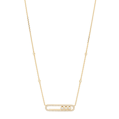Messika 18K Yellow Gold Diamond Move Pave Necklace 1 of 6