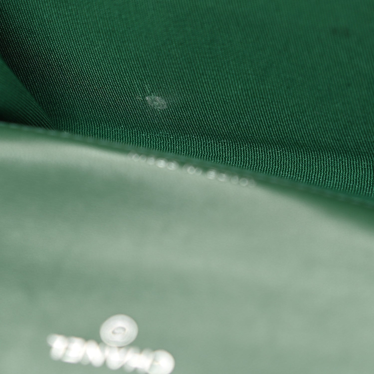 Chanel Lambskin Quilted Flap Card Holder Wallet Green 9 of 16