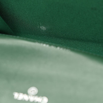 Chanel Lambskin Quilted Flap Card Holder Wallet Green 9 of 16