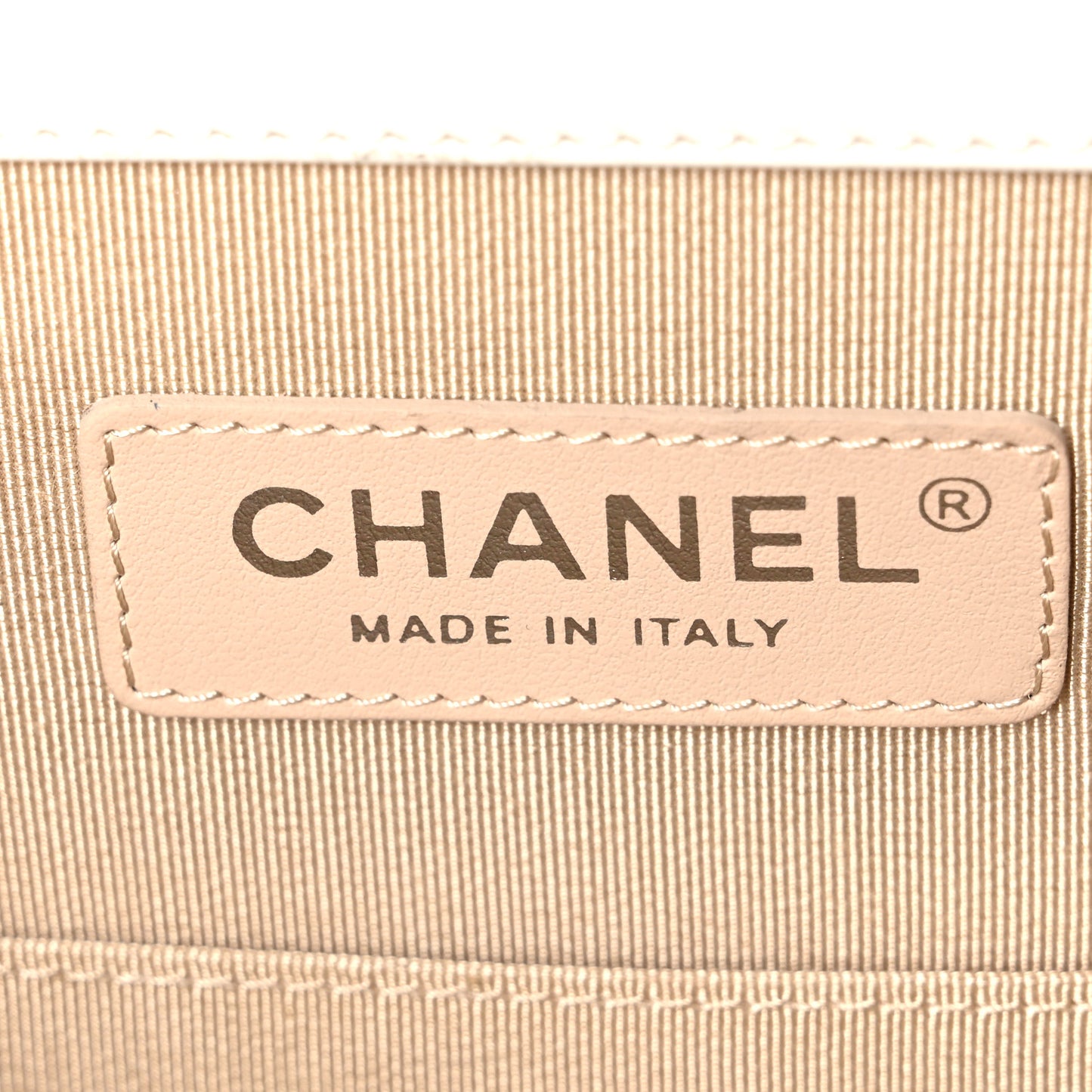 Glazed Calfskin Raffia Vanity Case Bag White Beige