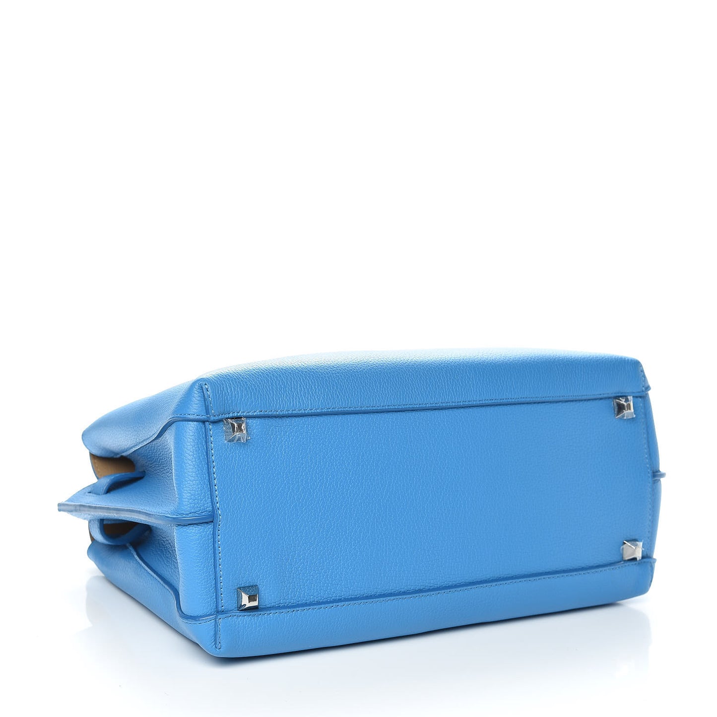 Grained Calfskin Medium Milla Tote Tile Blue