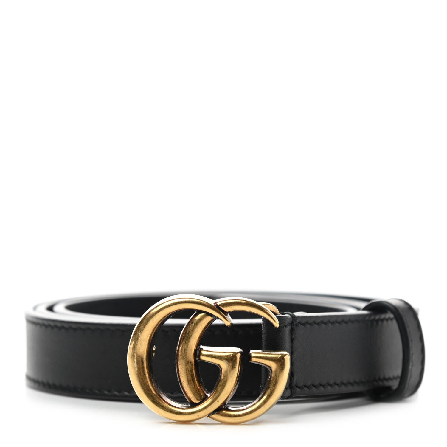 Gucci Calfskin Double G 20mm Belt 90 36 Black 1 of 5