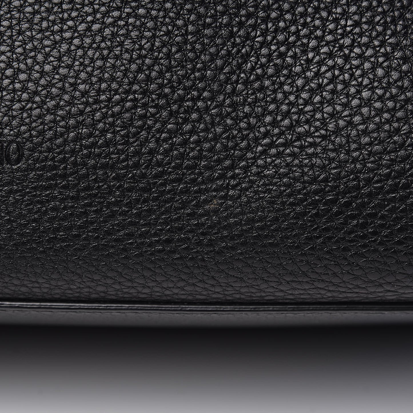 Grained Calfskin Rockstud Shoulder Tote Black