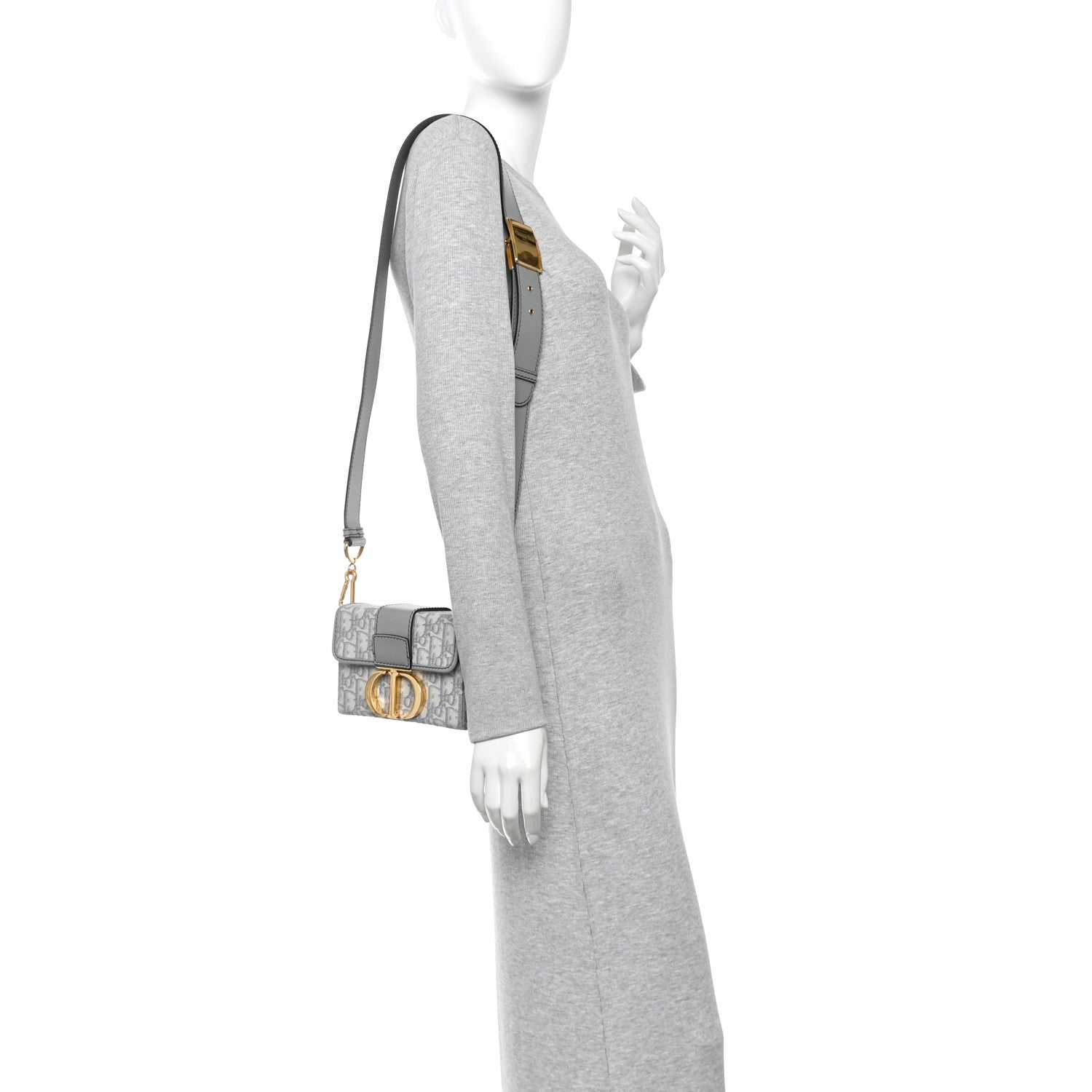 Christian Dior Oblique 30 Montaigne Box Bag Grey 2 of 10