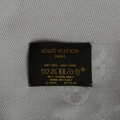 Louis Vuitton Silk Wool Monogram Shawl Beige 6 of 16