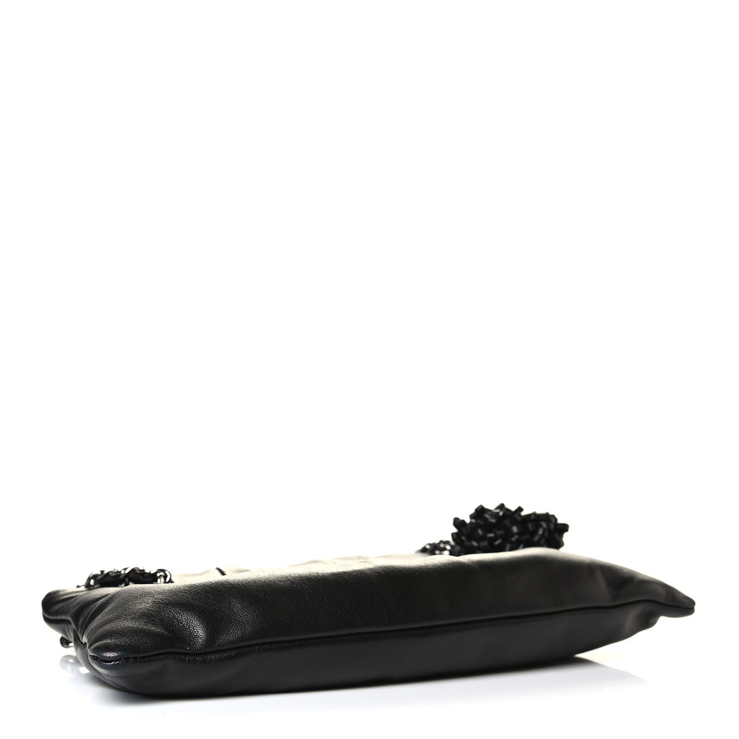Chanel Lambskin Pleated Tassel Shoulder Bag Black 3 of 4