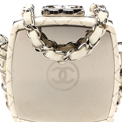 Chanel Goatskin Quilted Clutch With Chain White 8 of 10