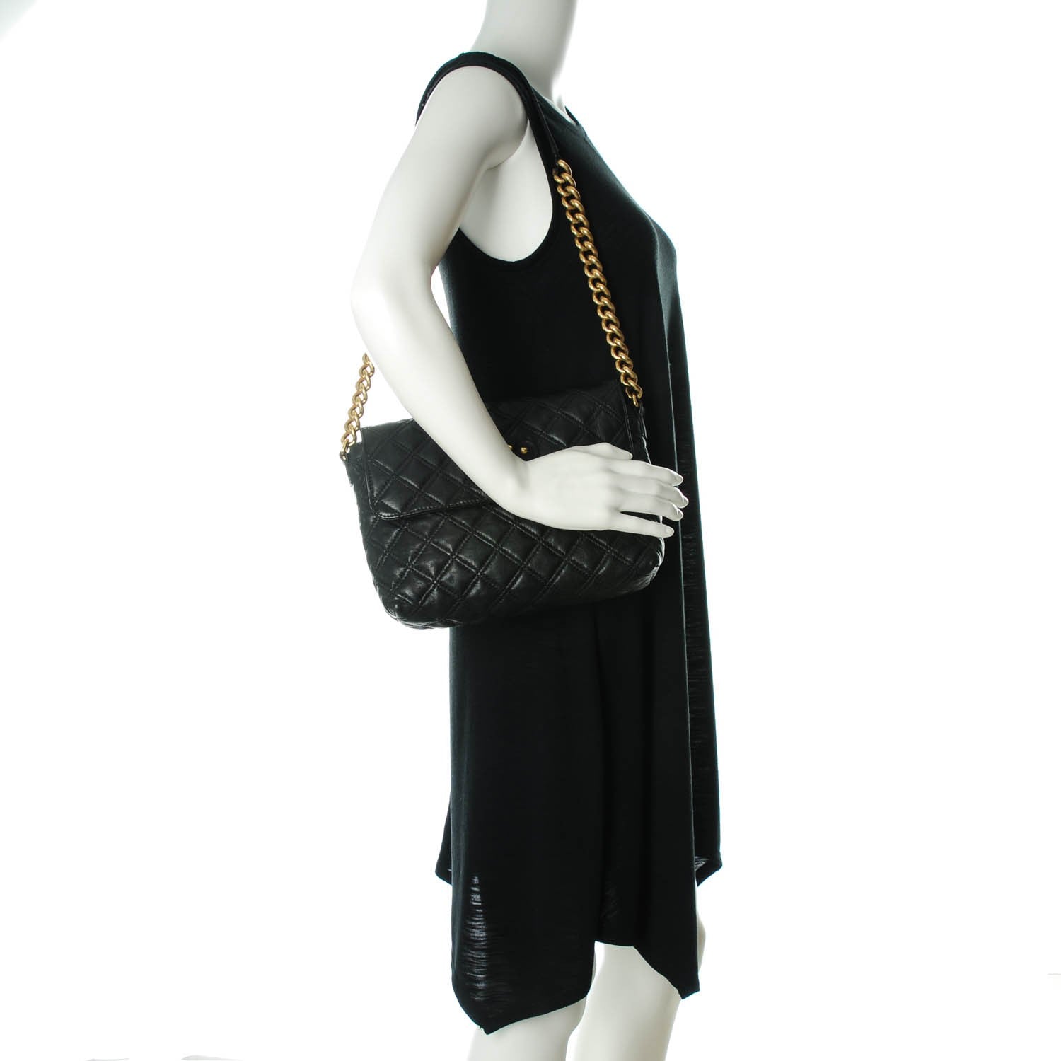 Marc Jacobs Lambskin Quilted The Large Single Flap Black 2 of 7