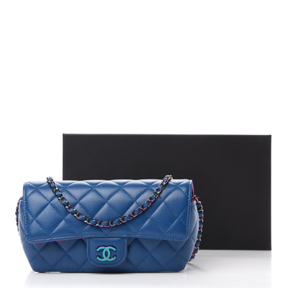Chanel Lambskin Quilted Glasses Case With Chain Blue Purple 12 of 12