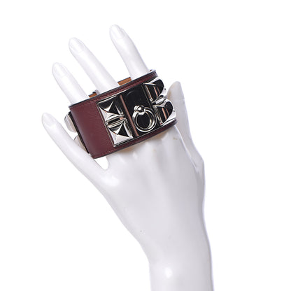 Hermes Swift Collier de Chien CDC Bracelet T2 Rouge H 2 of 6