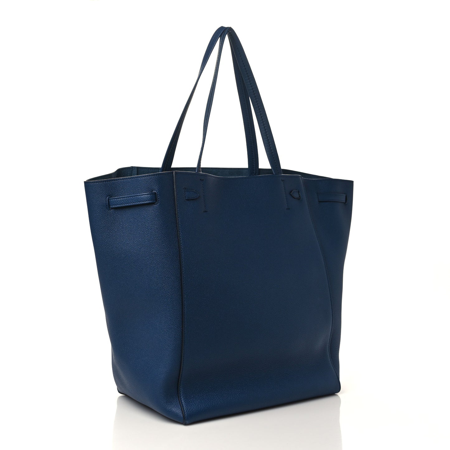 Soft Grained Calfskin Medium Belt Cabas Phantom Deep Blue