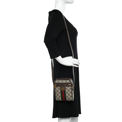Gucci X BALENCIAGA Supreme Monogram Web Mini Ophidia Messenger Beige Ebony 3 of 10