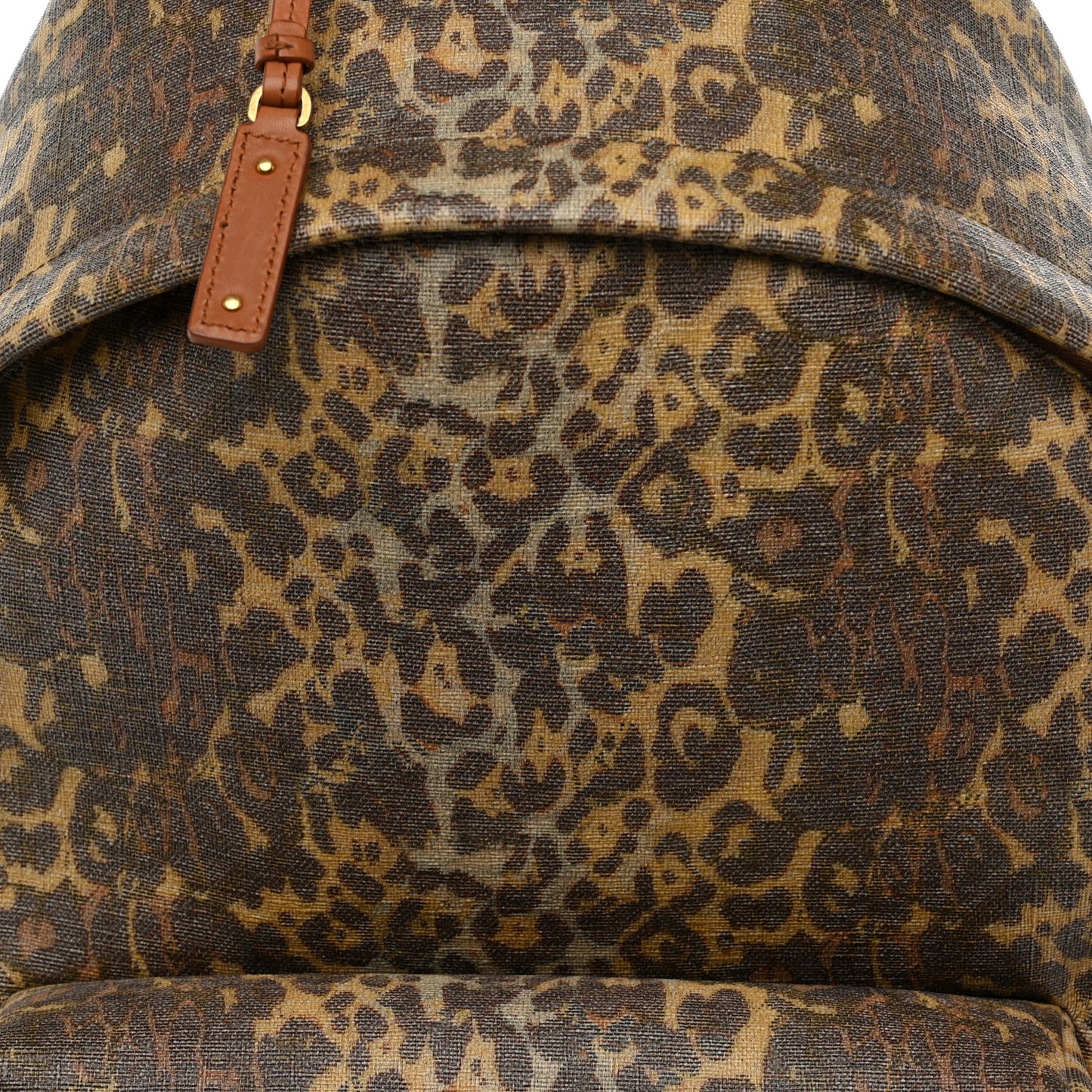 Coated Canvas Jaguar City Backpack Brown Multicolor