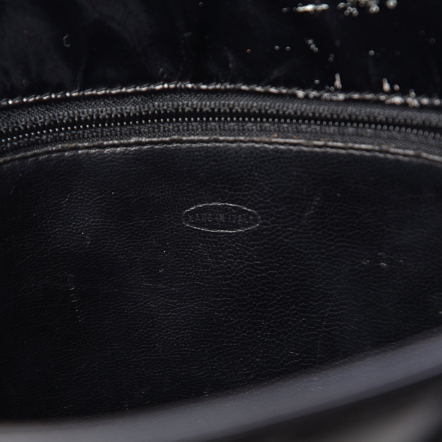 Patent Quilted Tote Black