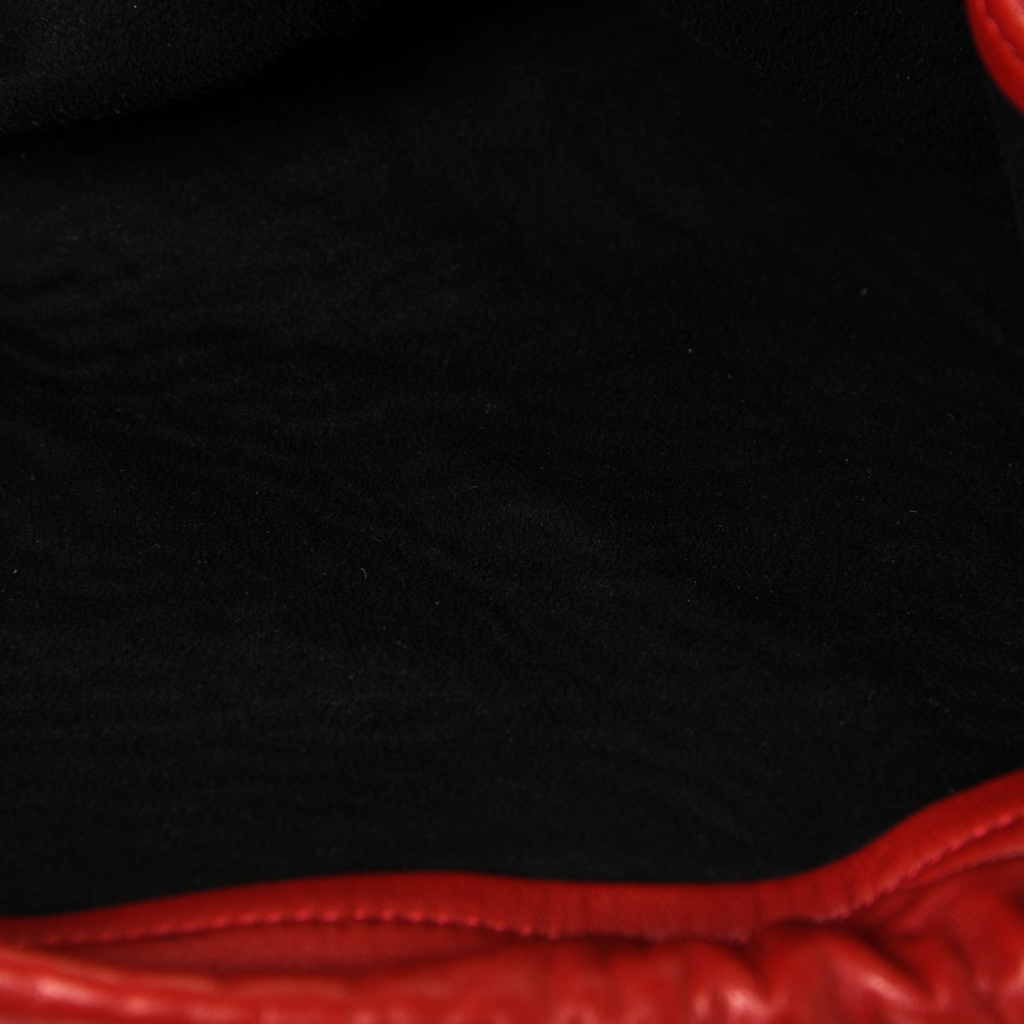 Lambskin Teddy Drawstring Bag Eros Red