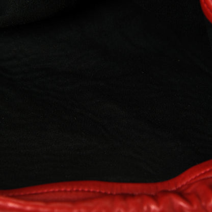 Saint Laurent Lambskin Teddy Drawstring Bag Eros Red 14 of 15