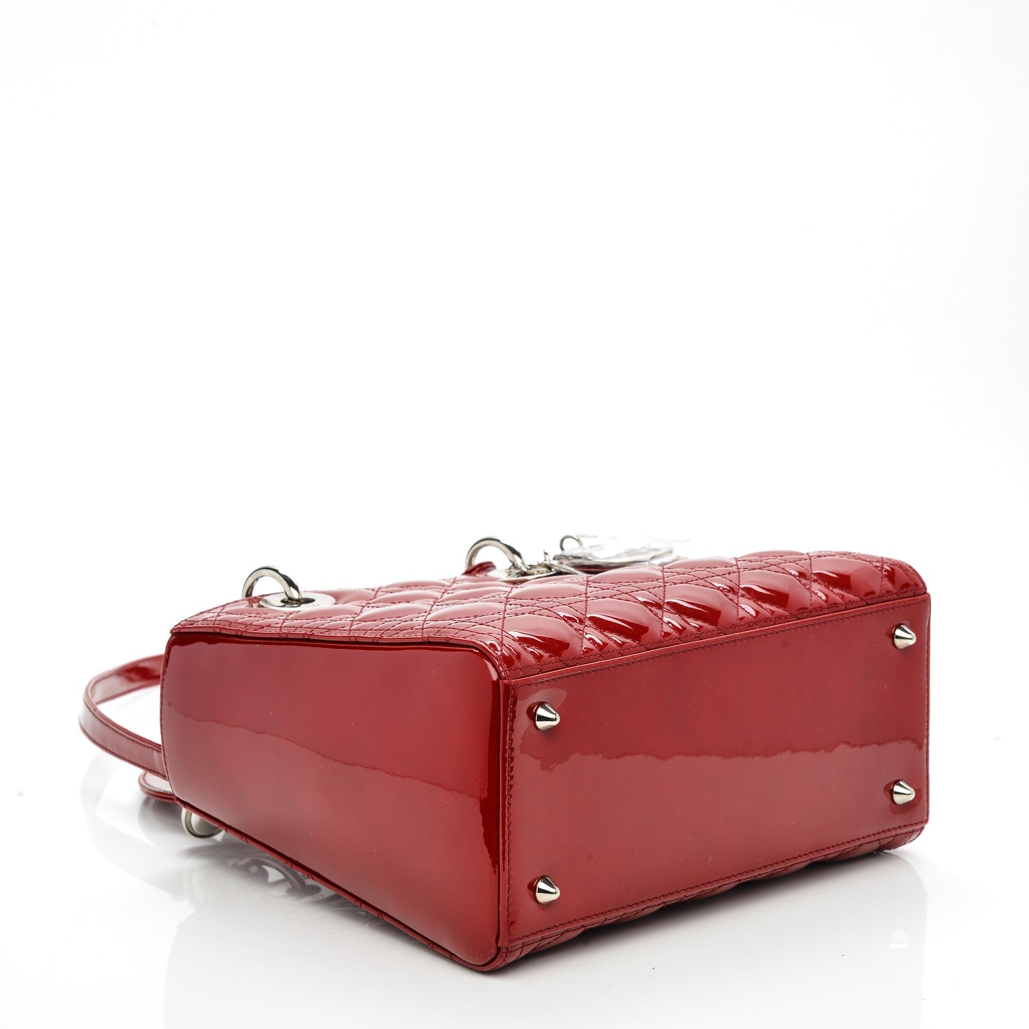 Christian Dior Patent Cannage Medium Lady Dior Red 4 of 6