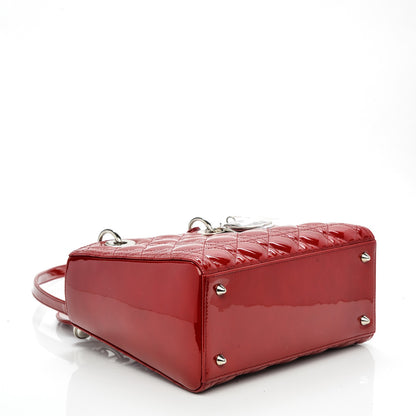 Christian Dior Patent Cannage Medium Lady Dior Red 4 of 6